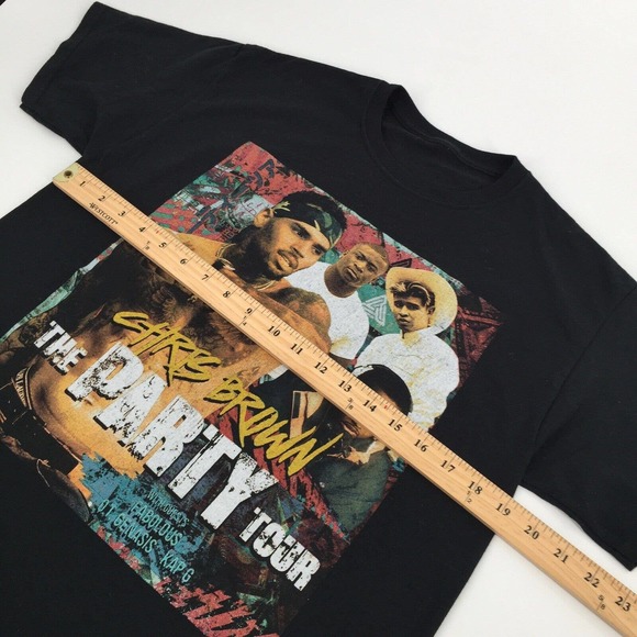 2017 Chris Brown The Party Tour Short Sleeve Graphic T-Shirt Medium Black M - Picture 6 of 7
